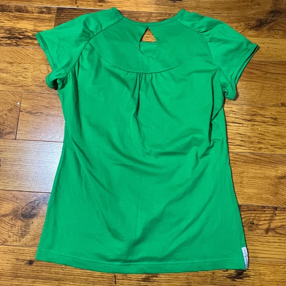 Blurr Short Sleeve Keyhole Organic cotton Shirt - Green - Size L - Picture 3 of 3